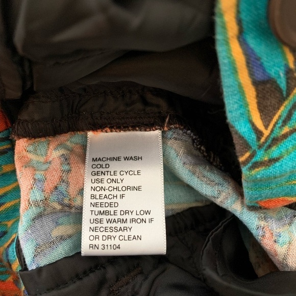 Madison Tropical Print Linen Shorts Size 4 - Picture 6 of 6